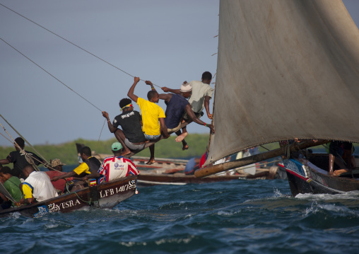Dhow race during the Maulid festival, Lamu County, Lamu, Kenya