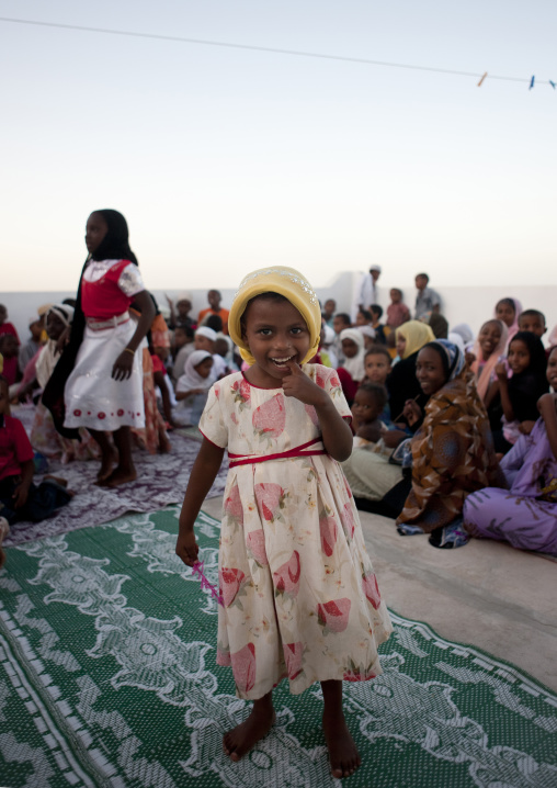 Muslim girl during Maulid festival, Lamu County, Lamu, Kenya
