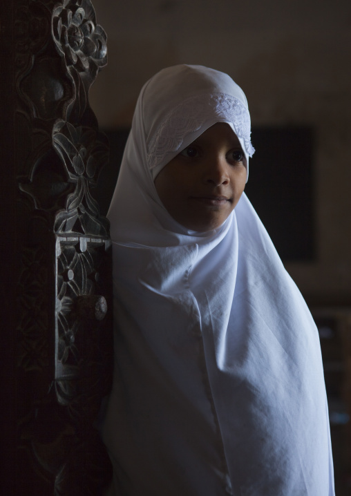 Portrait of a swahili girl, Lamu County, Lamu, Kenya