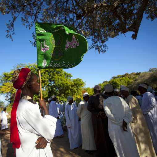Muslim people celebrating the Maulid festival, Lamu County, Lamu, Kenya