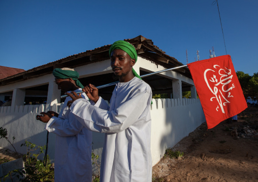 Muslim people celebrating the Maulid festival, Lamu County, Lamu, Kenya