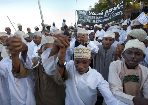 Muslim people celebrating the Maulid festival, Lamu County, Lamu, Kenya
