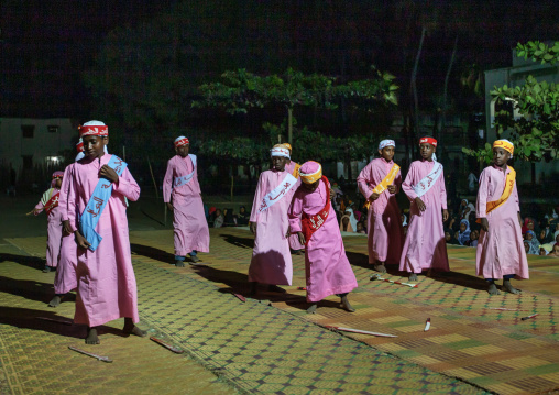 Muslim children in traditional clothing during Maulid festival, Lamu County, Lamu, Kenya