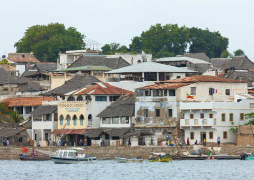 Houses on the seafront, Lamu County, Lamu, Kenya