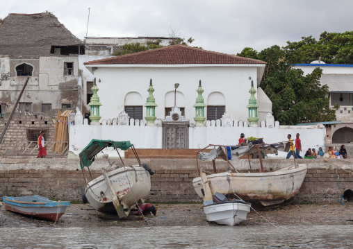 Mosque on the seafront, Lamu County, Lamu, Kenya