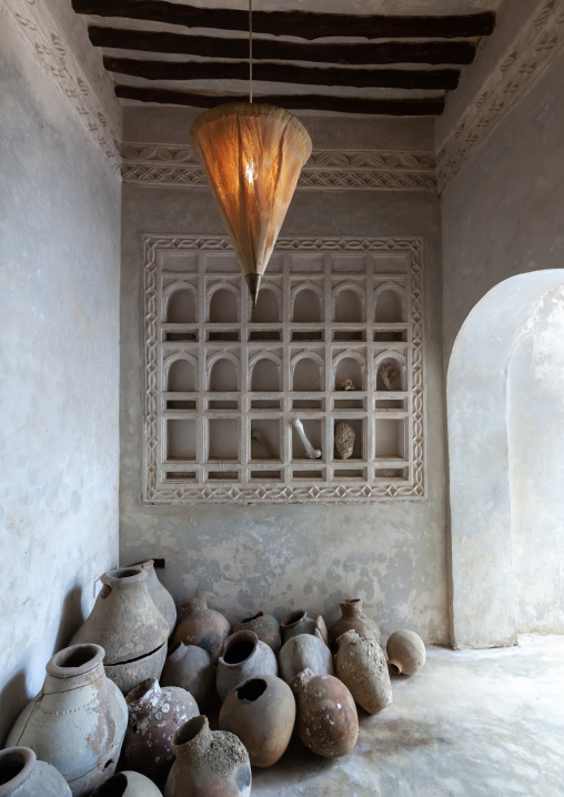 Carved plasterwork in a swhahili house, Lamu County, Shela, Kenya