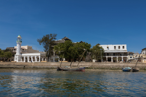 Mosque built on the coastline, Lamu County, Lamu, Kenya