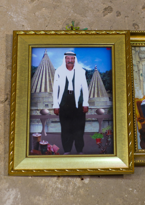 Yazidi Family Pictures In The Temple City Of Lalesh, Kurdistan, Iraq