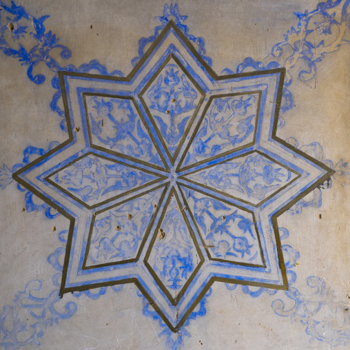 Ottoman Painted Star In A Divan In The Erbil Citadel, Kurdistan, Iraq