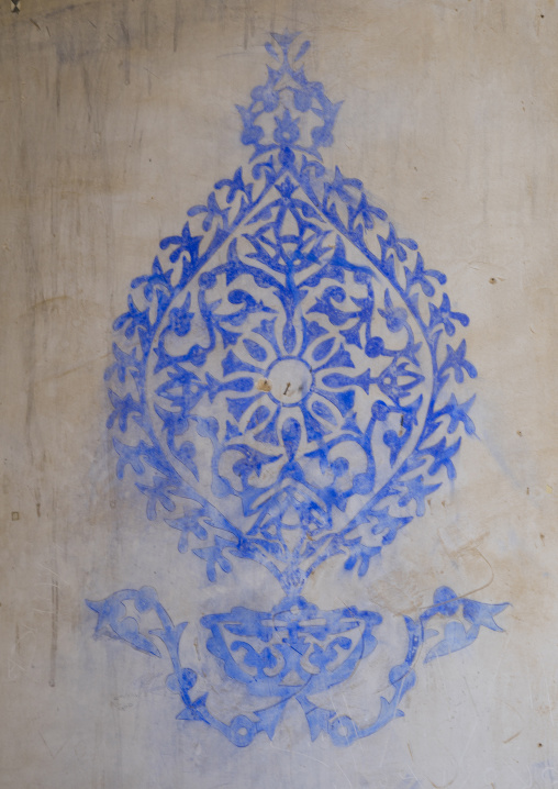 Ottoman Painted Ornamentation In A Divan In The Erbil Citadel, Kurdistan, Iraq