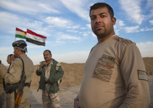 Kurdish Peshmergas On The Frontline, Kirkuk, Kurdistan, Iraq