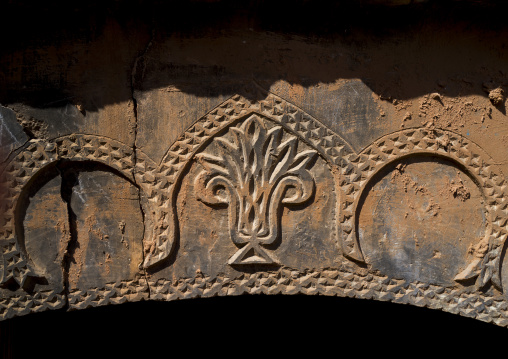Traditional Decorative Pattern Of Adoor In The Old Caravanserai, Koya, Kurdistan, Iraq