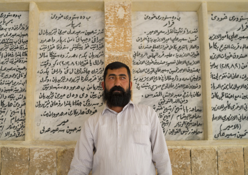 Yazidi Priest Inside The Temple City Of Lalesh, Kurdistan, Iraq