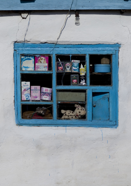 Goods Seen Through A Window, Kochkor, Kyrgyzstan
