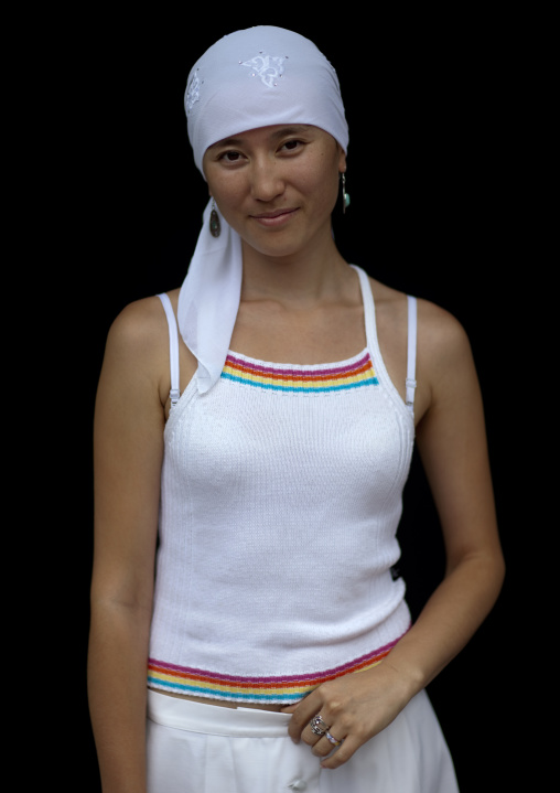 Veiled Young Woman Posing, Bishkek, Kyrgyzstan