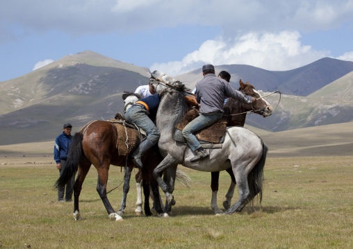 Men Playing A Horse Game, Song Kol Lake Area, Kyrgyzstan