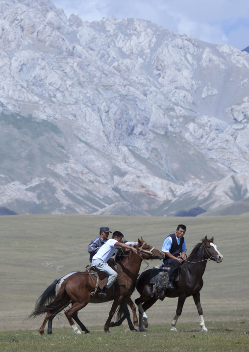 Men Playing A Horse Game, Song Kol Lake Area, Kyrgyzstan