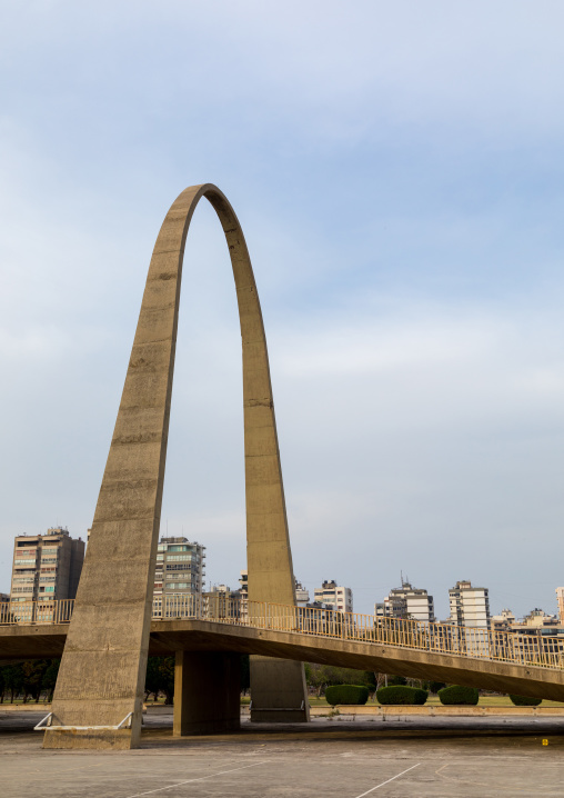 The arch at the Rachid Karami international exhibition center designed by brazilian architect Oscar Niemeyer, North Governorate, Tripoli, Lebanon