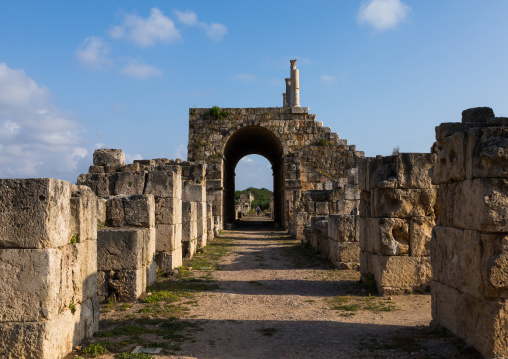 Grandstand at the hippodrome in al Bass site, South Governorate, Tyre, Lebanon