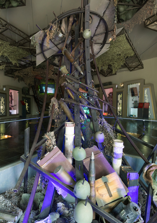 War museum operated by Hezbollah called the tourist landmark of the resistance or museum for resistance tourism, South Governorate, Mleeta, Lebanon