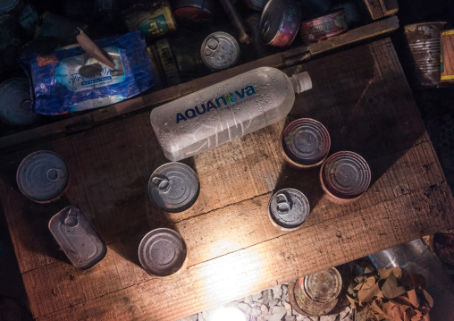 Israeli weapons in the war museum operated by Hezbollah called the tourist landmark of the resistance or museum for resistance tourism, South Governorate, Mleeta, Lebanon