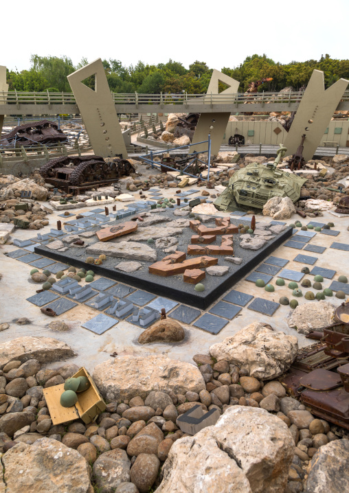 War museum operated by Hezbollah called the tourist landmark of the resistance or museum for resistance tourism, South Governorate, Mleeta, Lebanon