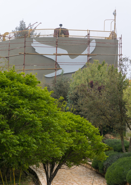 Eagle symbol in the war museum operated by Hezbollah called the tourist landmark of the resistance or museum for resistance tourism, South Governorate, Mleeta, Lebanon
