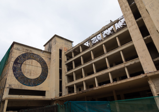 Building destoyed by the war in Mar Mikhael, Beirut Governorate, Beirut, Lebanon