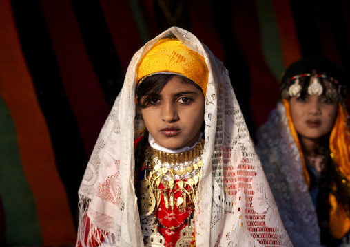 Tuareg girl in traditional clothing, Tripolitania, Ghadames, Libya