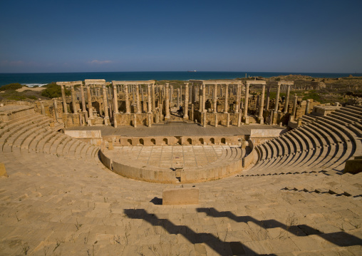 Roman theatre in leptis magna, Tripolitania, Khoms, Libya