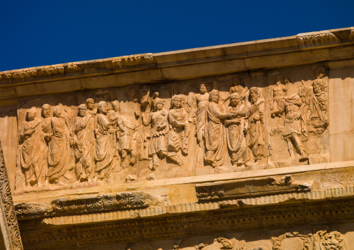 Decoration of a temple in leptis magna, Tripolitania, Khoms, Libya