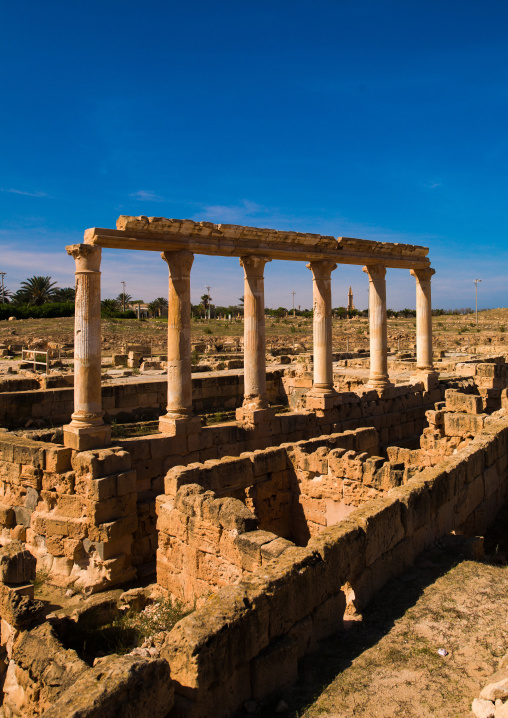 Ruins of a temple, Tripolitania, Sabratha, Libya