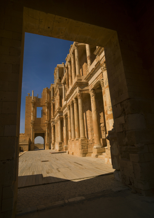 Theatre in ancient roman city, Tripolitania, Sabratha, Libya