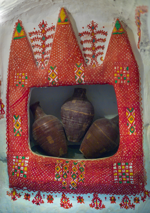 Traditional berber house decoration in the old town, Tripolitania, Ghadames, Libya
