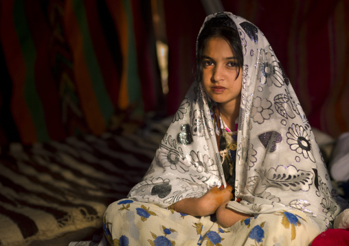 Tuareg girl in traditional clothing, Tripolitania, Ghadames, Libya
