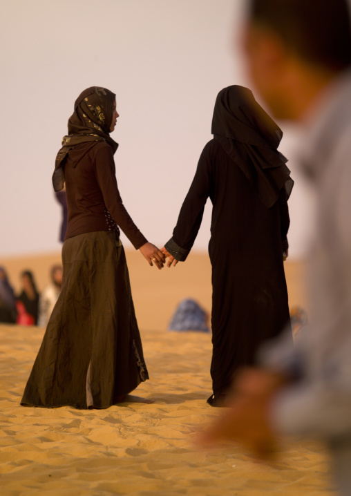 People in the desert, Tripolitania, Ghadames, Libya