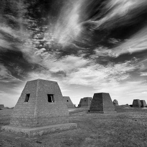 Garamantian burial tombs and pyramids, Fezzan, Germa, Libya
