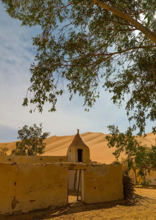 Old mosque in ubari lakes, Fezzan, Umm al-Maa, Libya