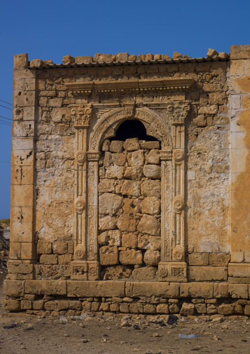 Old italian colonial building, Cyrenaica, Ptolemais, Libya