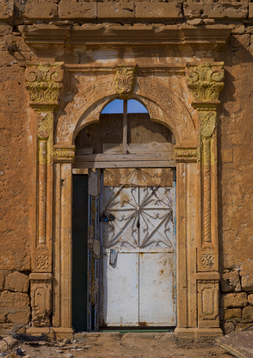 Old italian colonial building, Cyrenaica, Ptolemais, Libya