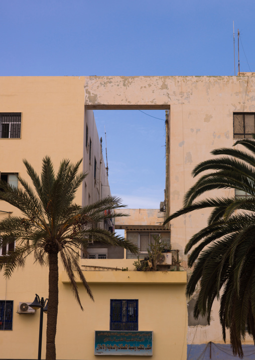 Italian colonial building, Cyrenaica, Benghazi, Libya