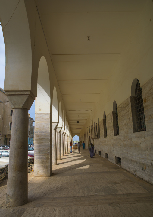 Omar al mukhtar street in the italian quarter, Cyrenaica, Benghazi, Libya