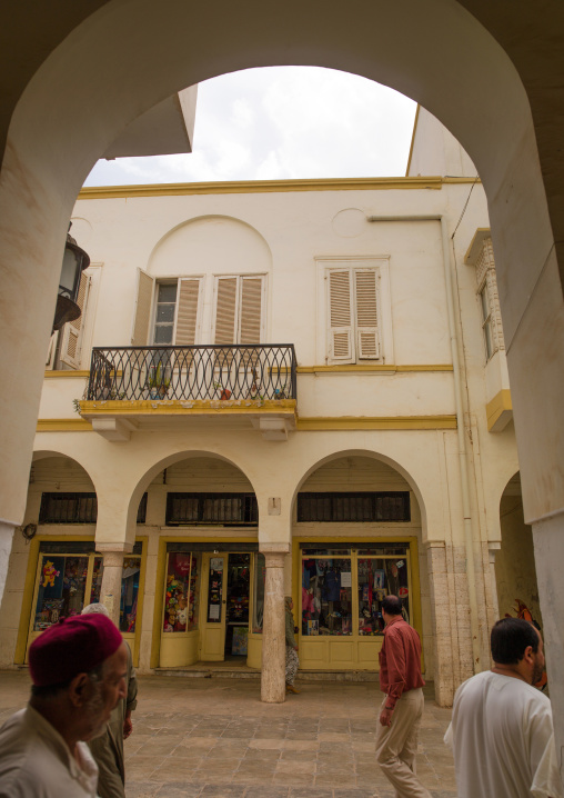 Italian buildings in omar al mukhtar street, Cyrenaica, Benghazi, Libya