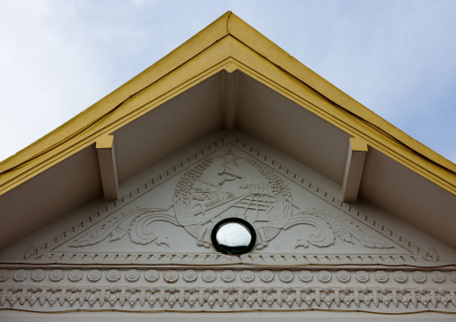 Communist symboles on a house, Pakse, Laos