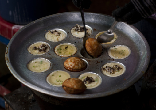 Lao food in a market, Pakse, Laos