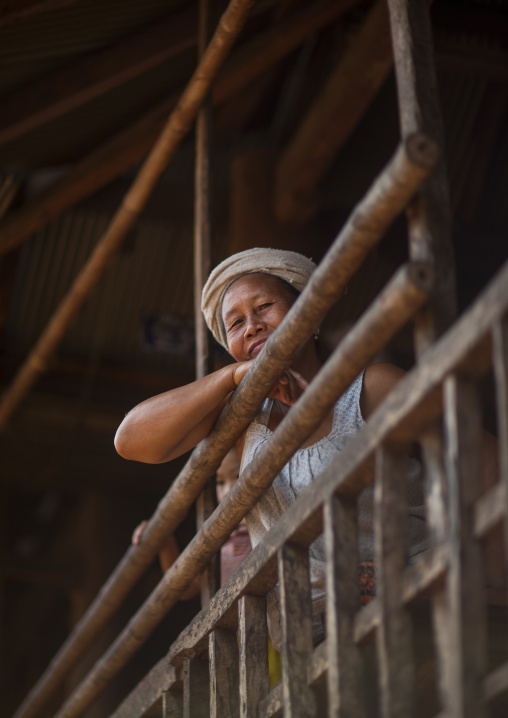 Lao lum tribe old woman, Pakbeng, Laos