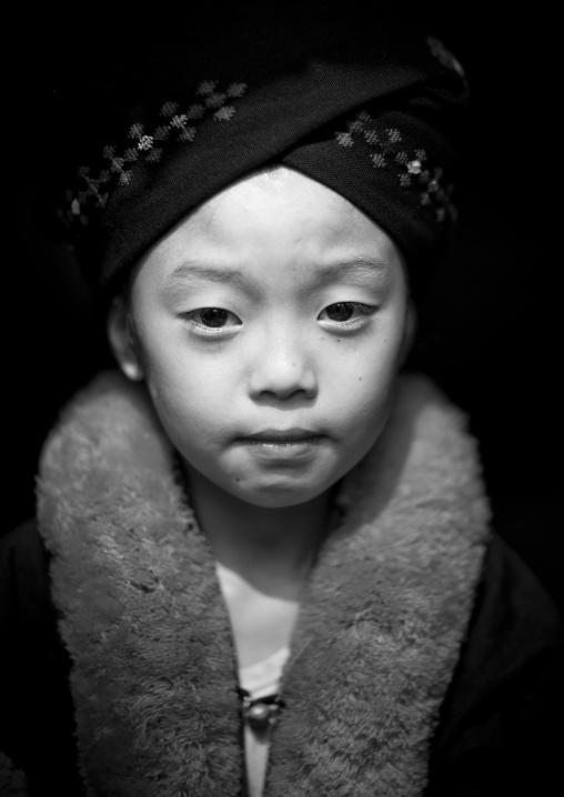 Yao minority girl, Ban xay leck, Laos