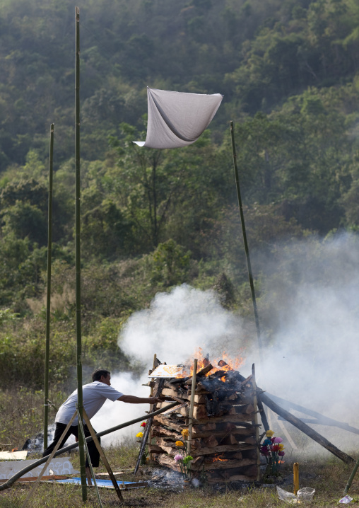 Creamation of a monk, Muang sing, Laos