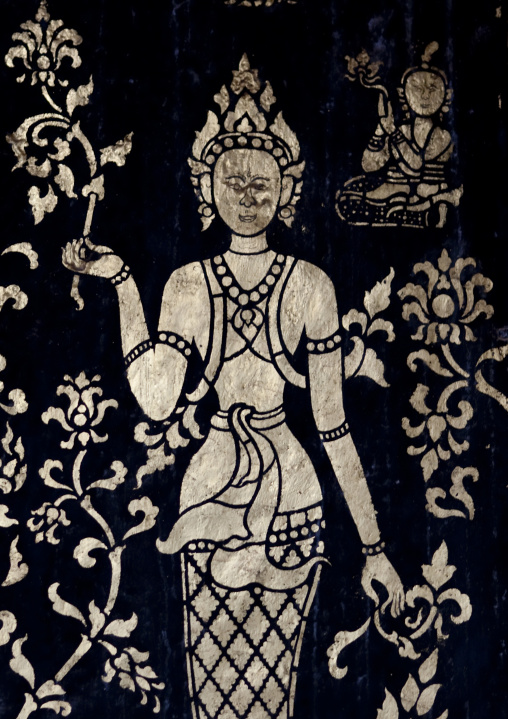 Decorations in temple vat xieng thong, Luang prabang, Laos