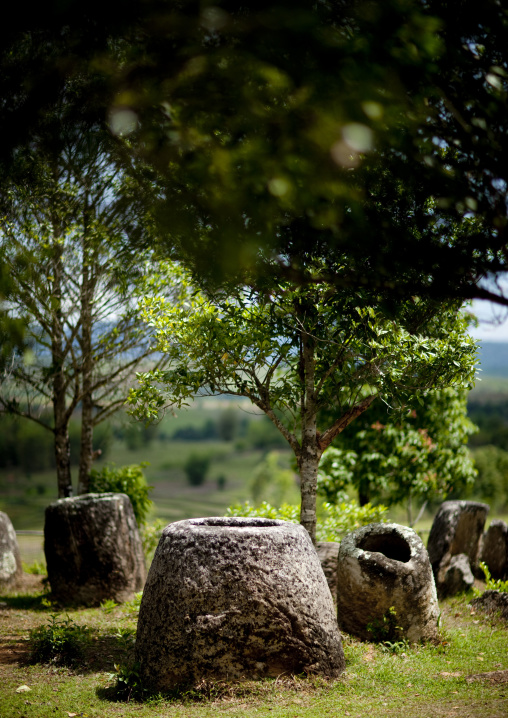 Plain of jars on xieng khuang plateau, Phonsavan, Laos